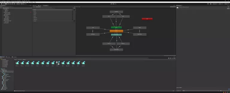 animation tree for the players