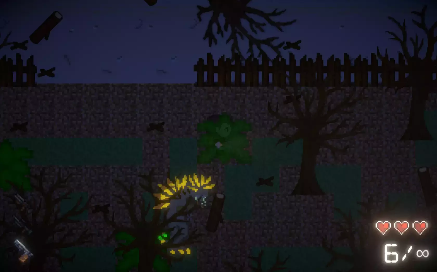 screenshot of the game (hiding)