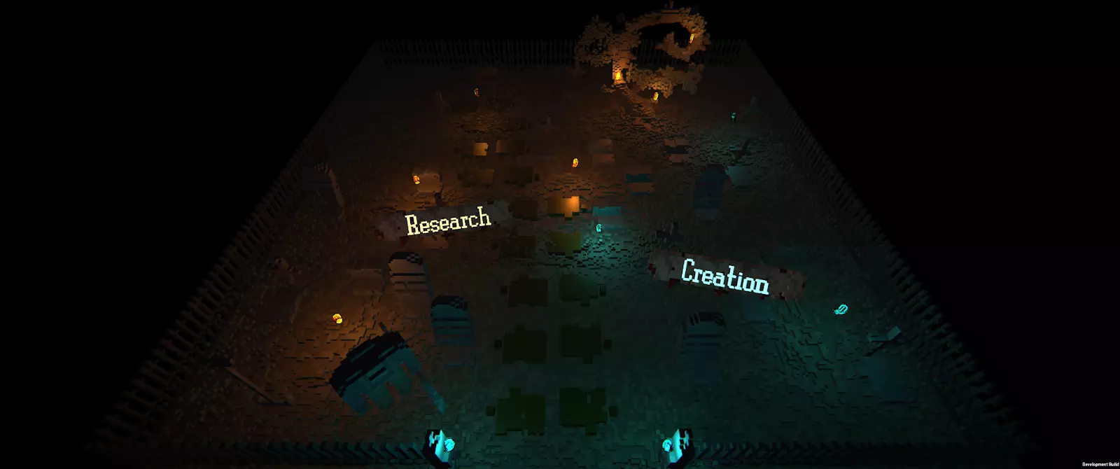 screenshot of the game (research and creation overview)